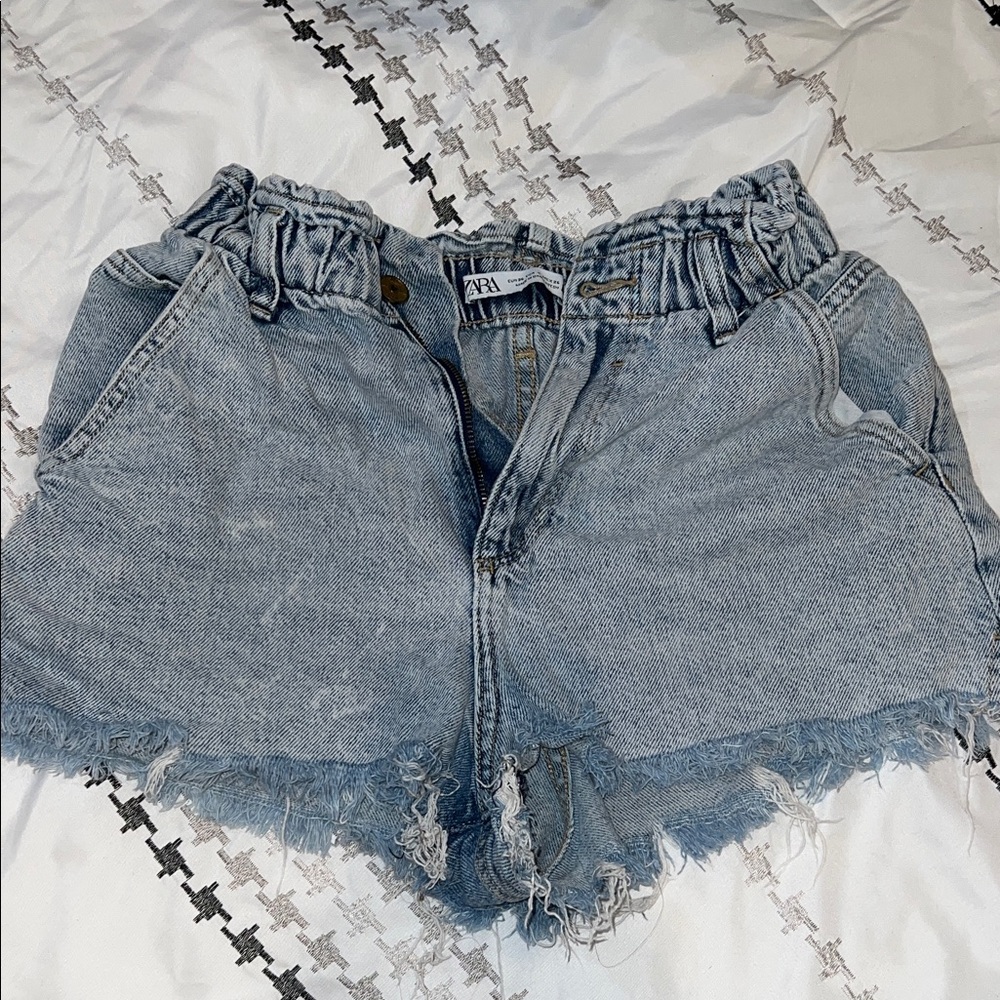 Zara Light Blue Jean Shorts